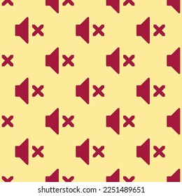 Seamless repeating tiling volume mute flat icon pattern of peach puff and deep carmine color. Background for slogan.