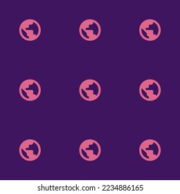 Baldosas repitiendo sin inconveniente vpn patrón de icono púbico de color índigo persa y rojo violeta pálido. Diseño para la pancarta de la fiesta de cumpleaños.