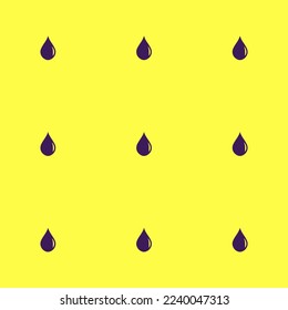 Seamless repeating tiling water droplet reflection flat icon pattern of icterine and persian indigo color. Design for announcement.