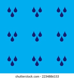 Impresionante repetición de agua de azulejos patrón de icono plano de cian (proceso) y azul de medianoche. Antecedentes de la pancarta.
