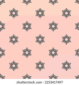 Seamless repeating tiling weather snow flat icon pattern of unbleached silk and dim gray color. Design for birthday party banner.