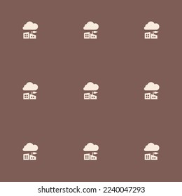 Seamless repeating tiling weather station flat icon pattern of pastel brown and moccasin color. Background for flyer.