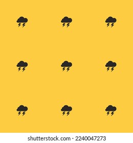 Seamless repeating tiling weather thunder flat icon pattern of sandstorm and black leather jacket color. Background for presentation.