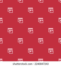 Seamless repeating tiling window minimize flat icon pattern of persian red and bubble gum color. Background for story.