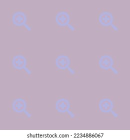 Seamless repeating tiling zoom in flat icon pattern of lilac and light pastel purple color. Background for anniversary postcard.