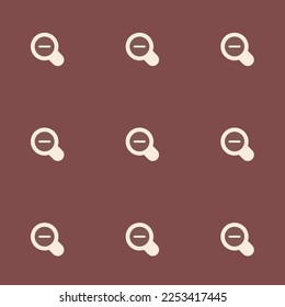Seamless repeating tiling zoom out flat icon pattern of pastel brown and moccasin color. Background for slides.