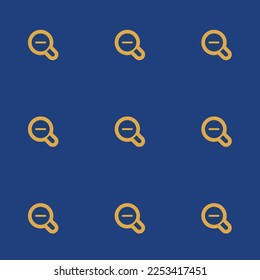 Seamless repeating tiling zoom out outline flat icon pattern of st. patrick's blue and indian yellow color. Background for story.