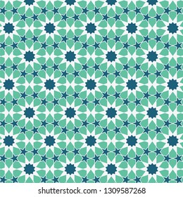 Seamless Repeating Traditional Islamic Geometric Pattern