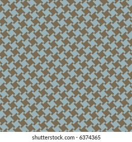 A seamless, repeating vector houndstooth pattern in blue and olive green.