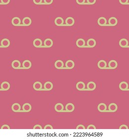 Seamless repeating voicemail flat icon pattern, blush and medium spring bud color. Background for menu.