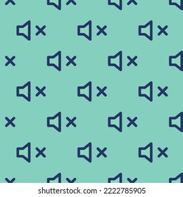 Seamless repeating volume x flat icon pattern, pearl aqua and st. patrick's blue color. Design for wrapping paper or postcard.
