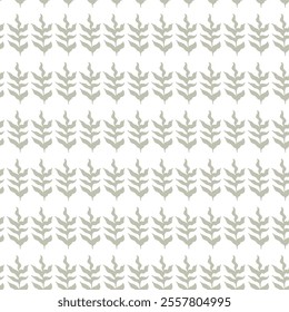 Seamless repetitive leaf pattern in subtle gray tones.