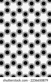 seamless repetitive pattern vector of black wheels on white background