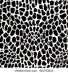 Seamless reptile skin vector pattern. Black, grey and white texture. Backgrounds & textures shop.