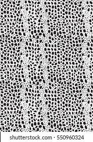 Seamless reptile skin vector pattern. monochrome texture. Reptile print illustration..