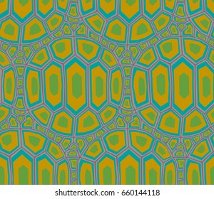 seamless reptile tortoise turtle shell carapace pattern. Vector abstract repeat backdrop illustration. Design for prints, textile, decor, fabric. Street Art Print. Hand Drawn. modern