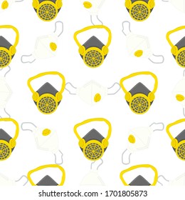Seamless of respirator masks for prevention coronavirus from covid. Respirator masks consisting of covid accessory with prevention coronavirus. Respirator masks covid is main prevention coronavirus.