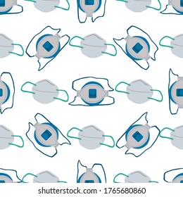 Seamless of respirator masks for prevention coronavirus from covid. Respirator masks consisting of covid accessory with prevention coronavirus. Respirator masks covid is main prevention coronavirus.