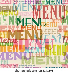 seamless restaurant menu pattern, vector illustration