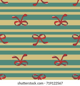 Seamless retro 1940s pattern in cute ribbons. Vintage sea striped background for textile, wallpaper, pattern fills, covers, surface, print, wrap, scrapbooking, decoupage. Regular order.