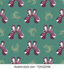Seamless retro 1940s pattern in flowers of cute irises. Vintage floral background for textile, wallpaper, covers, surface, print, gift wrap, scrapbooking, decoupage. Trendy colors 2018, 2019.