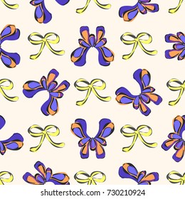 Seamless retro 1940s pattern in flowers of cute irises. Vintage floral background for textile, wallpaper, pattern fills, covers, surface, print, gift wrap, scrapbooking, decoupage.