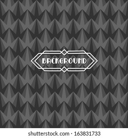 seamless retro art deco background with label
