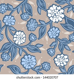Seamless retro background with dahlia