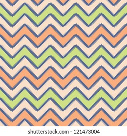 Seamless retro background,  in ikat weave pattern