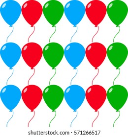 Seamless retro background with party balloons