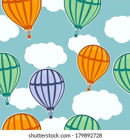 Seamless retro balloons pattern, EPS10