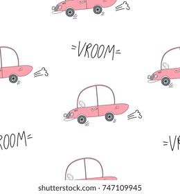 Seamless retro car background