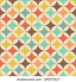 seamless retro circle dotted textured geometric wallpaper