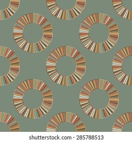 seamless retro circular ornament- vector illustration