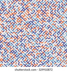 Seamless retro color pattern with geometric ornament