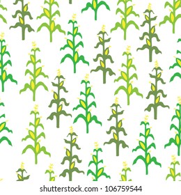 Seamless retro corn field pattern