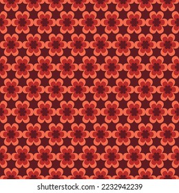seamless retro daisy flower pattern