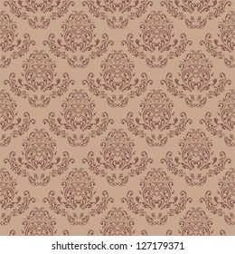 Seamless retro  damask wallpaper.