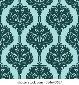Seamless retro damask Wallpaper