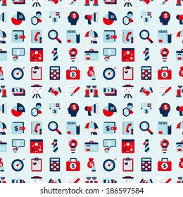 seamless retro flat business pattern background