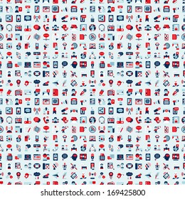 seamless retro flat communication pattern