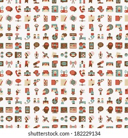 seamless retro flat communication pattern