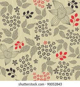 seamless retro floral background