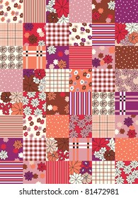 seamless retro floral background with flowers