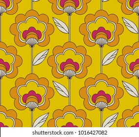 seamless retro floral pattern