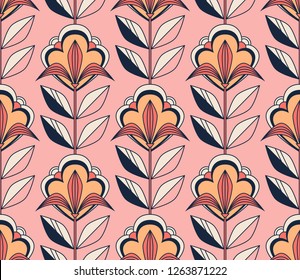 seamless retro floral pattern