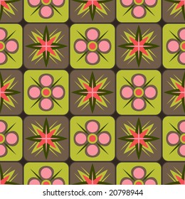 seamless retro floral pattern