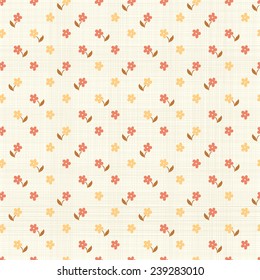 seamless retro floral pattern on texture background