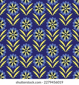Seamless retro floral pattern in scandinavian style. Modern abstract design for paper, cover, fabric, pacing and other users. 