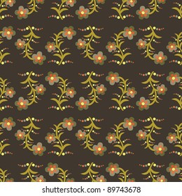 seamless retro flower pattern